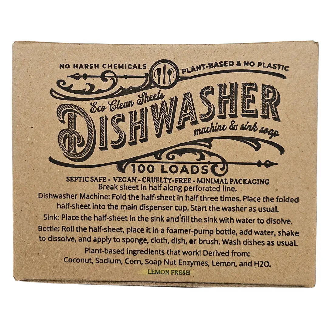 Dishwasher Sheets | 100 Loads | 50 Sheets