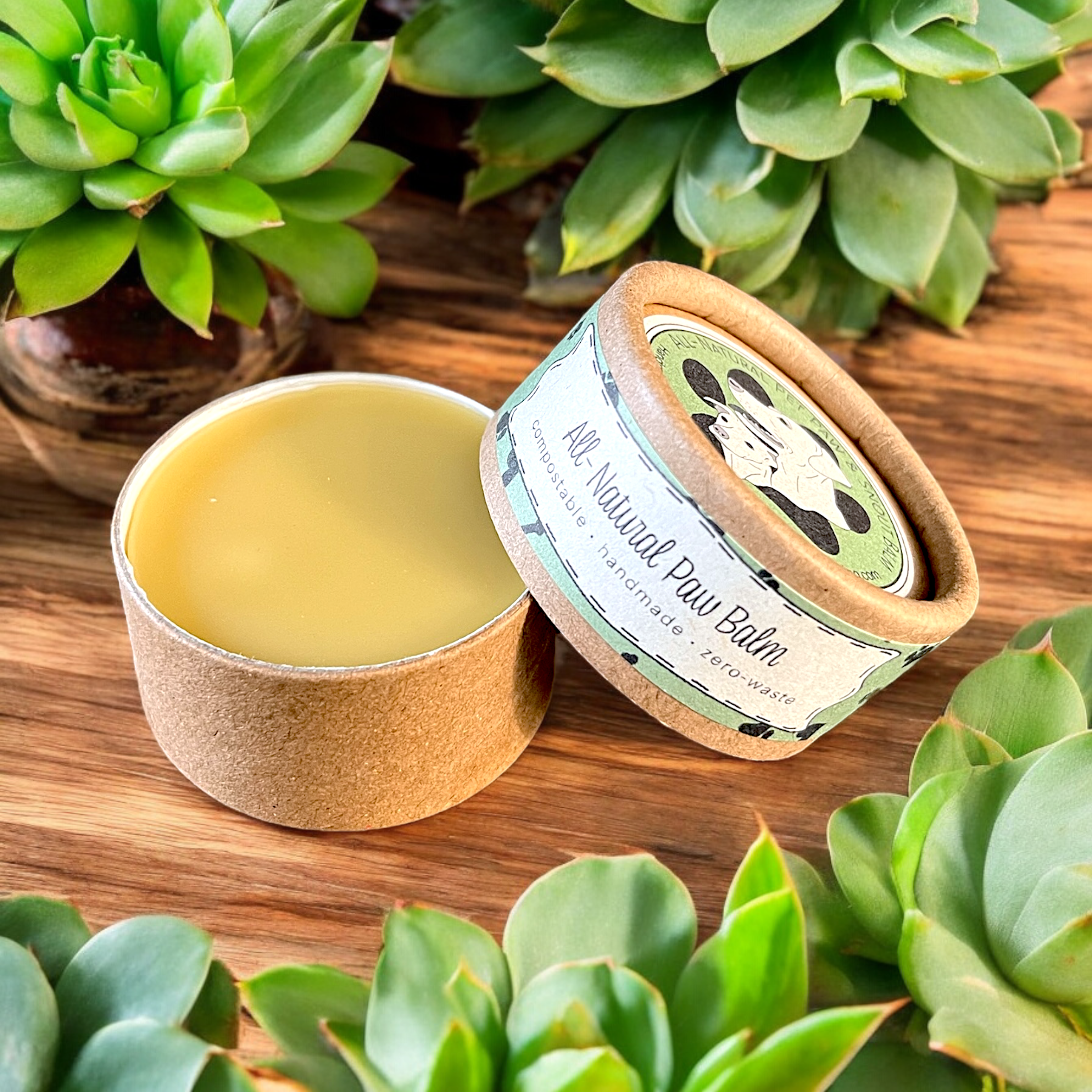 Organic calendula dog paw salve for dry nose and cracked paw pads