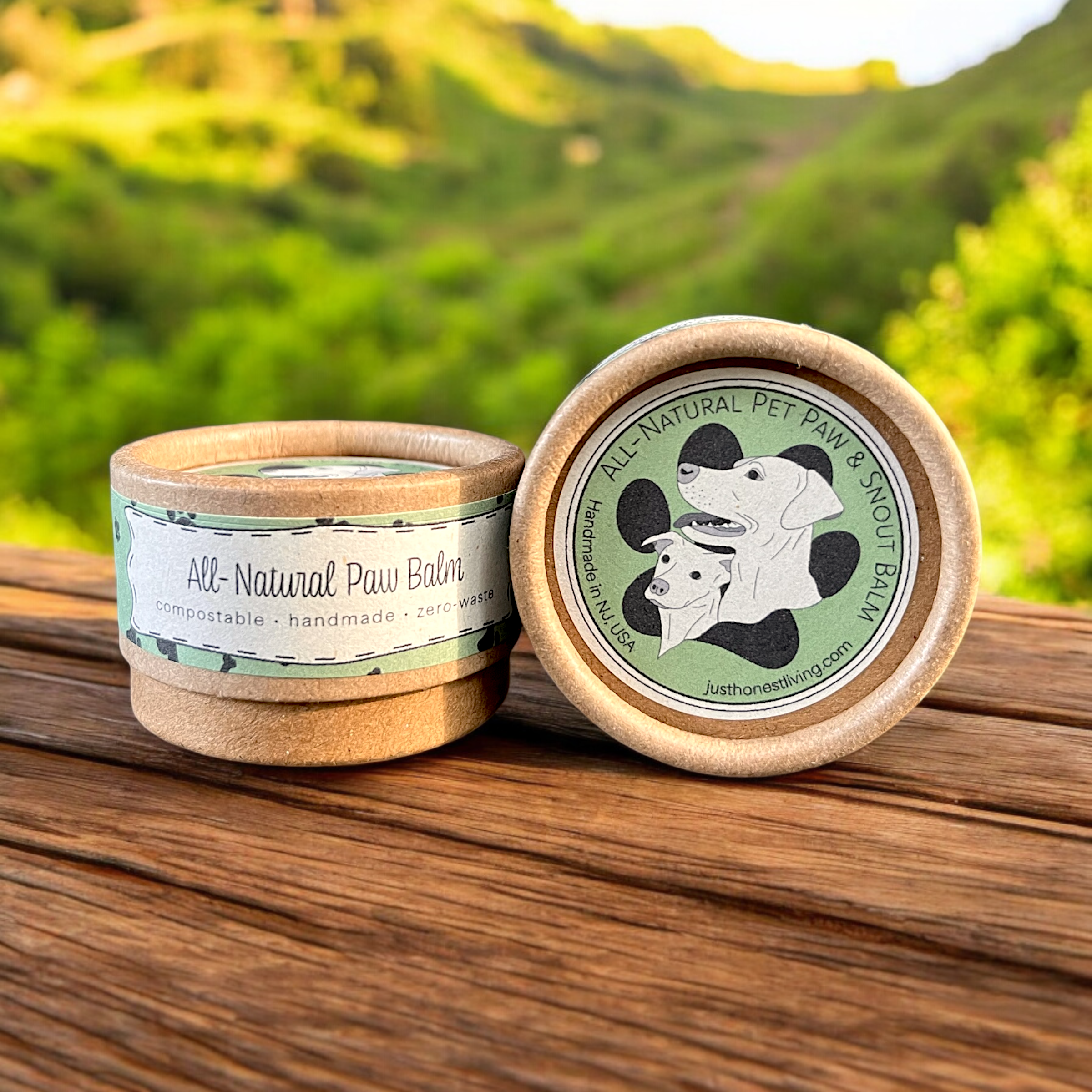 Calendula paw and snout balm for dogs in plastic-free tin by Just Honest Living