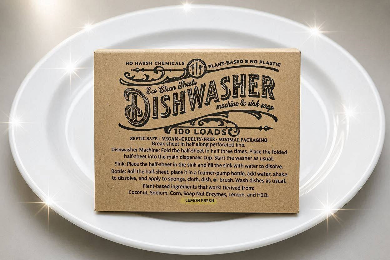 Dishwasher Sheets | 100 Loads | 50 Sheets