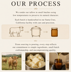 Small-batch hand-rendered grass-fed tallow balm production process