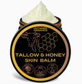 Grass-fed tallow and raw honey skin balm jar by Untamed Organics