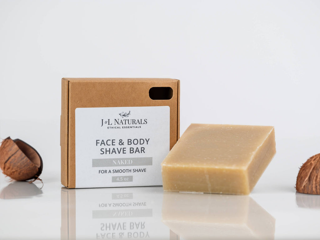 Fragrance-free sensitive skin shave soap bar by J&L Naturals