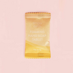 Biodegradable kraft paper wrapped zero-waste foaming hand soap tablet