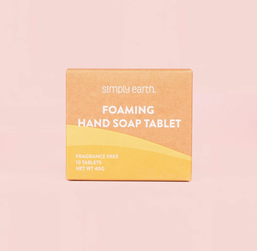 Eco Clean Tabs plastic-free foaming hand soap refill tablets packaging box