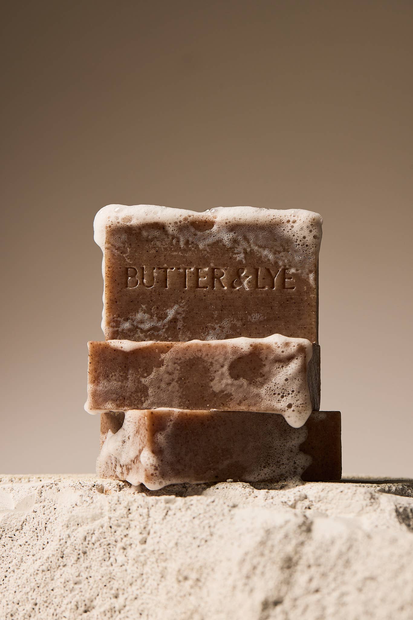 Stacked zero-waste winter spice bar soaps for face and body by Butter & Lye