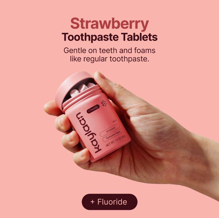 Strawberry Toothpaste Tablets – with Fluoride
